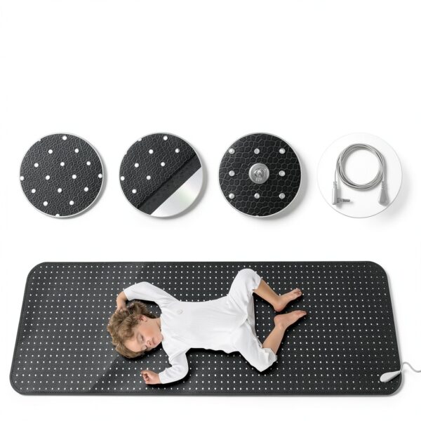 CAIGAEUO Grounding Mat Vegetarian Leather Breathable Adult-3