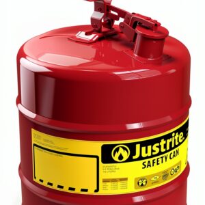 Justrite Gasoline Safety Can Fire Resistant Portable-0