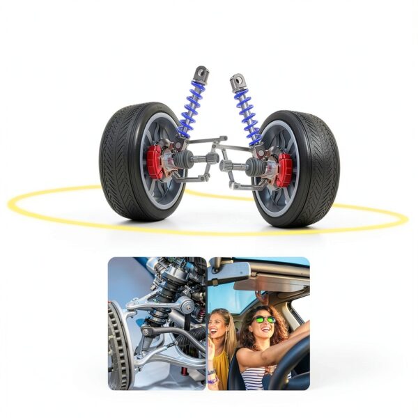 JAVOUKA Rear Shock Absorbers Struts Metal Black 37290-6