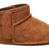 UGG Infant Boots Suede Wool Lined Chestnut Black Peony-5