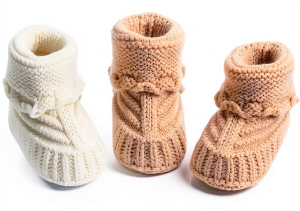Handcrafted Baby Booties Soft Cotton Infant Booties Style1-0