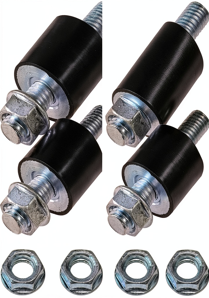 YIEHRNS rubber stud shock absorber with metal plate and nuts