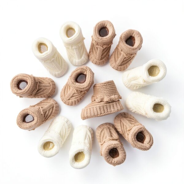 Handcrafted Baby Booties Soft Cotton Infant Booties Style1-3