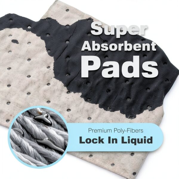 Raxwell Spill Control Pads Heavy Duty Absorption Lint Free-1