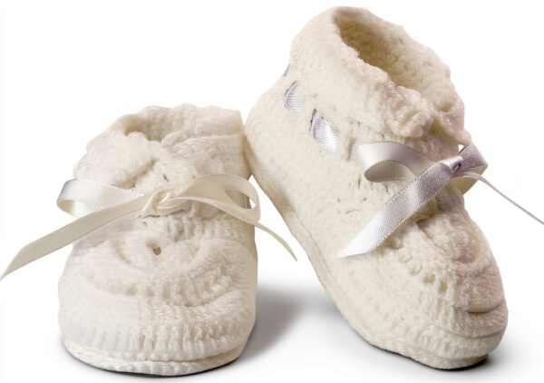 Jefferies Socks Baby Booties Hand Knit Crochet Newborn Girls-0