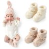 Handcrafted Baby Booties Soft Cotton Infant Booties Style1-1