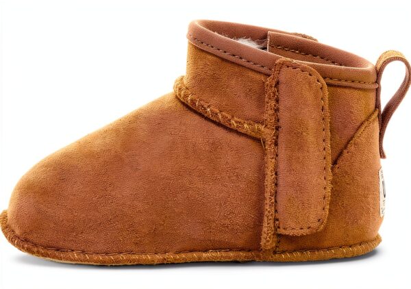 UGG Infant Boots Suede Wool Lined Chestnut Black Peony-3