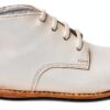 Josmo Leather Infant Walking Shoes White Lace-Up Support-1