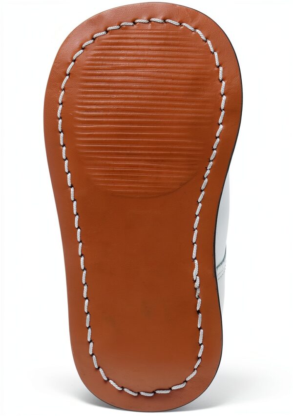 Josmo Leather Infant Walking Shoes White Lace-Up Support-4