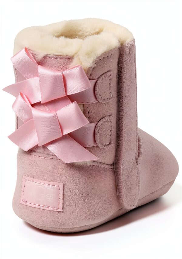UGG Baby Girls Boots Suede Bow Infant Winter Footwear-4