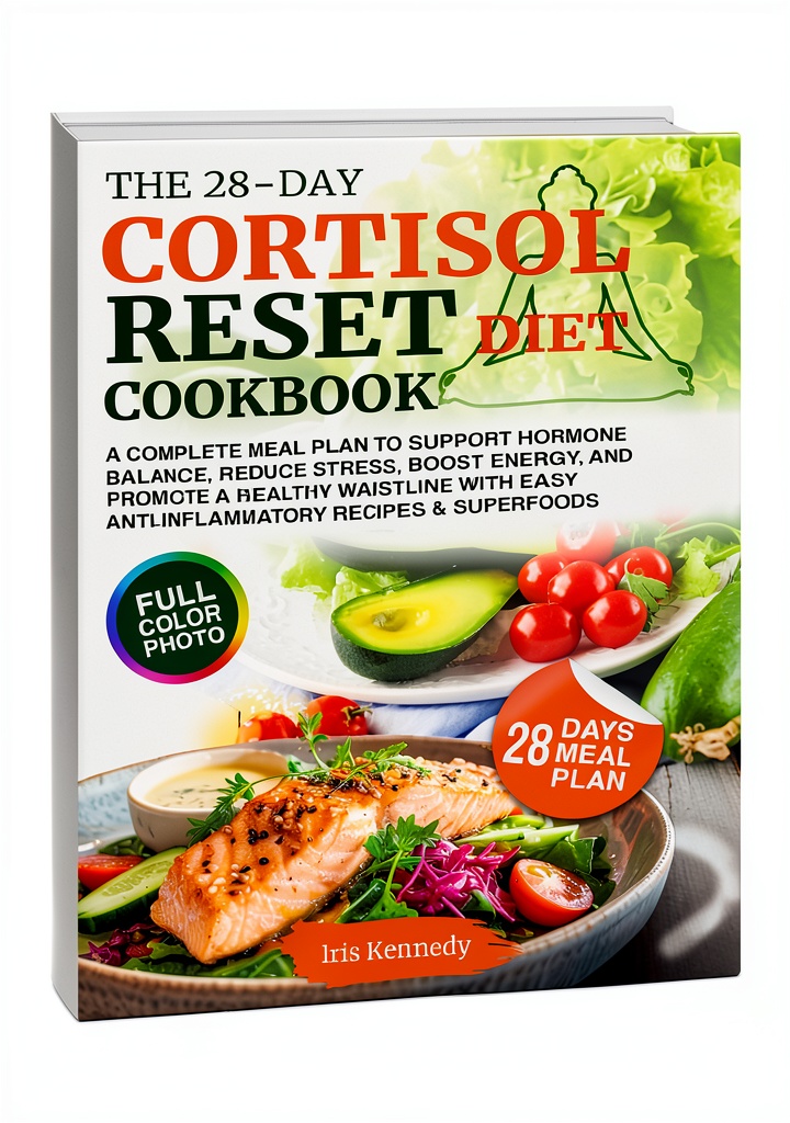 Cortisol Reset book cover on a Kindle device