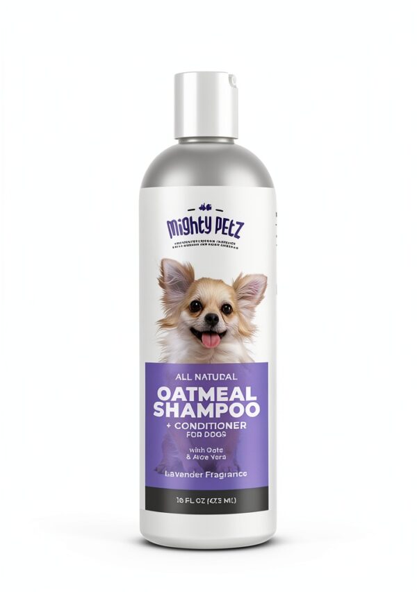 Dog Shampoo Mighty Petz Oatmeal Aloe 16oz-2