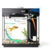 AQQA 3.7 Gallon Aquarium Starter Kit LED Light & 3‑in‑1 Filter Black-1