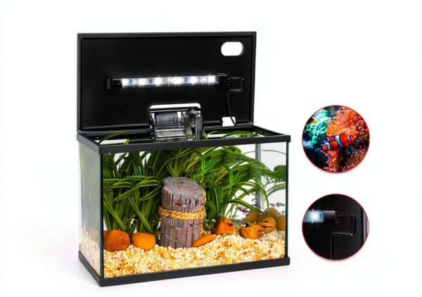 Marina 5 Gallon LED Aquarium Kit with Slim S20 Filter and LED Lighting-3