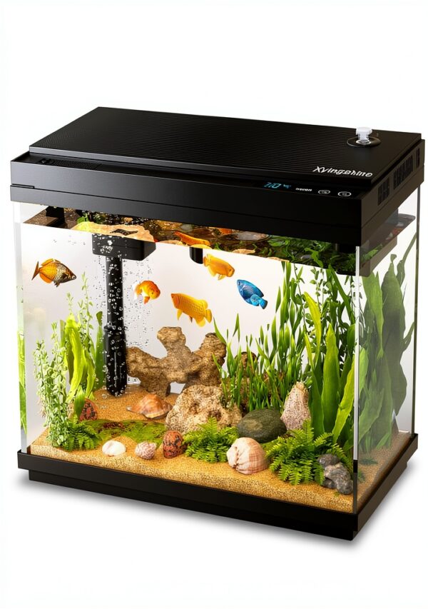 Fish Tank Smart Aquarium Kit Xyingshine 2.5Gal Smart Mist 7-Color LED-0