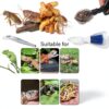 Tiny Cleanning Broom, Scooper Feeding Tool,Mini Dustpan and Brush, Stainless Steel Tweezer for Reptile and Other Small Animals Supplies House Bedding 3Pcs-6