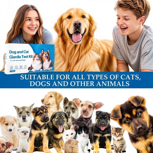 Giardia Test Kit for Cats & Dogs Tauphete – 10 Min Results, Accurate-2