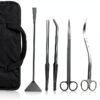 Aquascaping Tools 7-in-1 Kit KnR Harmony Steel Aquarium Set Black-0