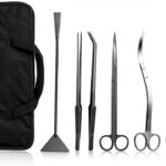 Aquascaping Tools 7-in-1 Kit KnR Harmony Steel Aquarium Set Black-0