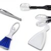 Tiny Cleanning Broom, Scooper Feeding Tool,Mini Dustpan and Brush, Stainless Steel Tweezer for Reptile and Other Small Animals Supplies House Bedding 3Pcs-5