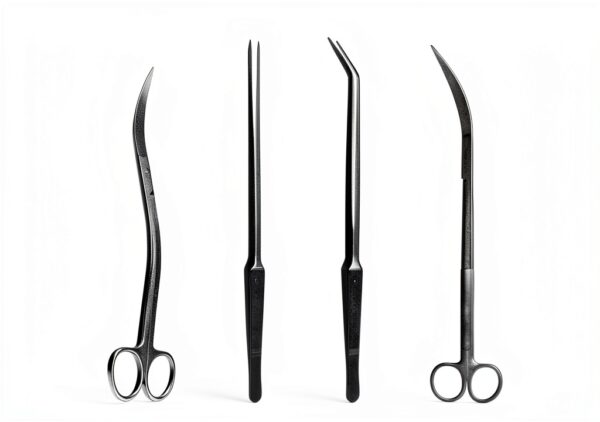 Aquascaping Tools 7-in-1 Kit KnR Harmony Steel Aquarium Set Black-1