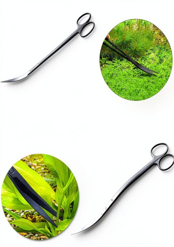 Aquascaping Tools 7-in-1 Kit KnR Harmony Steel Aquarium Set Black-4