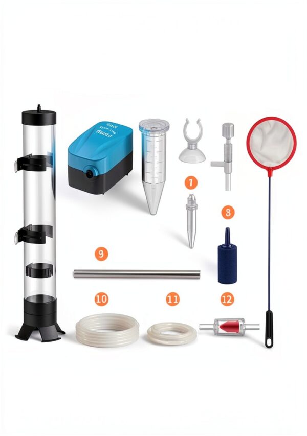 Pawfly Brine Shrimp Hatchery Kit, Shrimp Egg Incubator, Brine Shrimps Hatching Set, Artemia Hatchery with Air Pump, Live Brine Shrimps Net, Automatic Feeders & More-1