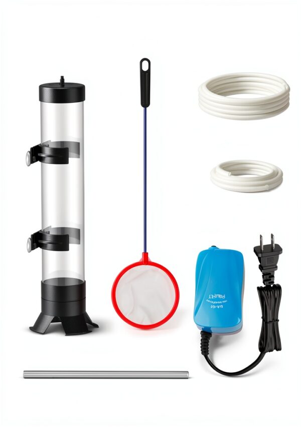 Pawfly Brine Shrimp Hatchery Kit, Shrimp Egg Incubator, Brine Shrimps Hatching Set, Artemia Hatchery with Air Pump, Live Brine Shrimps Net, Automatic Feeders & More-2