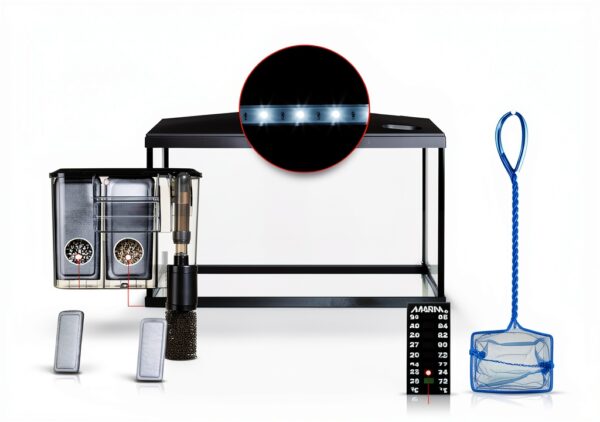 Marina 5 Gallon LED Aquarium Kit with Slim S20 Filter and LED Lighting-1