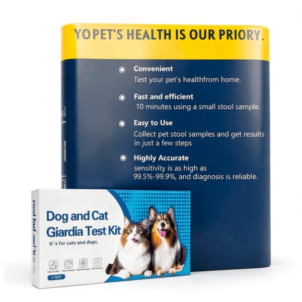 Giardia Test Kit for Cats & Dogs Tauphete – 10 Min Results, Accurate-4