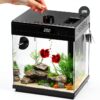 AQQA 3.7 Gallon Aquarium Starter Kit LED Light & 3‑in‑1 Filter Black-3