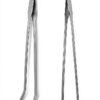 Feeding Tongs yuntop Steel Tweezers 27cm Silver Straight Curved-5