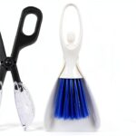 Tiny Cleanning Broom, Scooper Feeding Tool,Mini Dustpan and Brush, Stainless Steel Tweezer for Reptile and Other Small Animals Supplies House Bedding 3Pcs-0