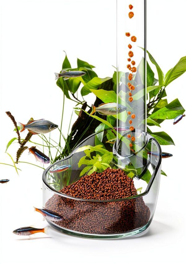 Shrimp Feeding Tube KINGYEENUO Aquarium Feeder with Adjustable Height-3