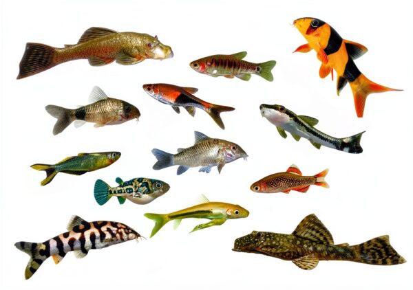 Swimming Creatures 5 PCS Assorted Tropical Fish Freshwater Aquarium-0