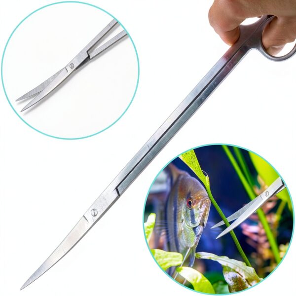 Aquarium Aquascape Tools Kit Petsocie 15‑Inch Steel 4‑in‑1 Set-4