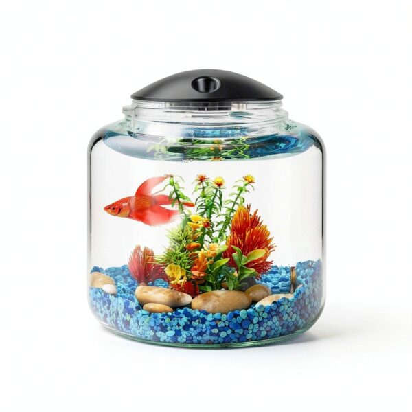 Hex BettaTank 1 Gallon LED Aquarium by Koller Products Durable Plastic-4