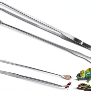 Reptile Feeding Tongs Quelong Stainless Steel Long Spoon 10in/10.6in-0
