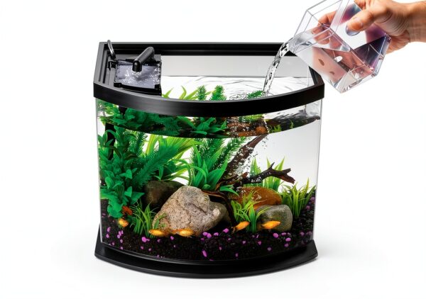 Aqueon LED MiniBow Small Aquarium Fish Tank Kit with SmartClean Technology, Black, 5 Gallon-4