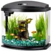 Aqueon LED MiniBow Small Aquarium Fish Tank Kit with SmartClean Technology, Black, 5 Gallon-0