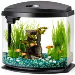 Aqueon LED MiniBow Small Aquarium Fish Tank Kit with SmartClean Technology, Black, 5 Gallon-0