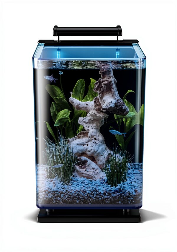 Marineland Portrait Glass LED Aquarium Kit Hidden Filtration Black-3