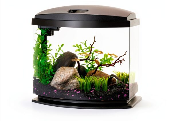 Aqueon LED MiniBow Small Aquarium Fish Tank Kit with SmartClean Technology, Black, 5 Gallon-3