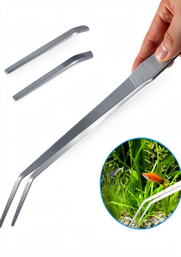 Aquarium Aquascape Tools Kit Petsocie 15‑Inch Steel 4‑in‑1 Set-3