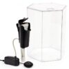 Tetra Bubbling LED Aquarium Kit 1 Gallon, Hexagon Shape, With Color-Changing Light Disc-2